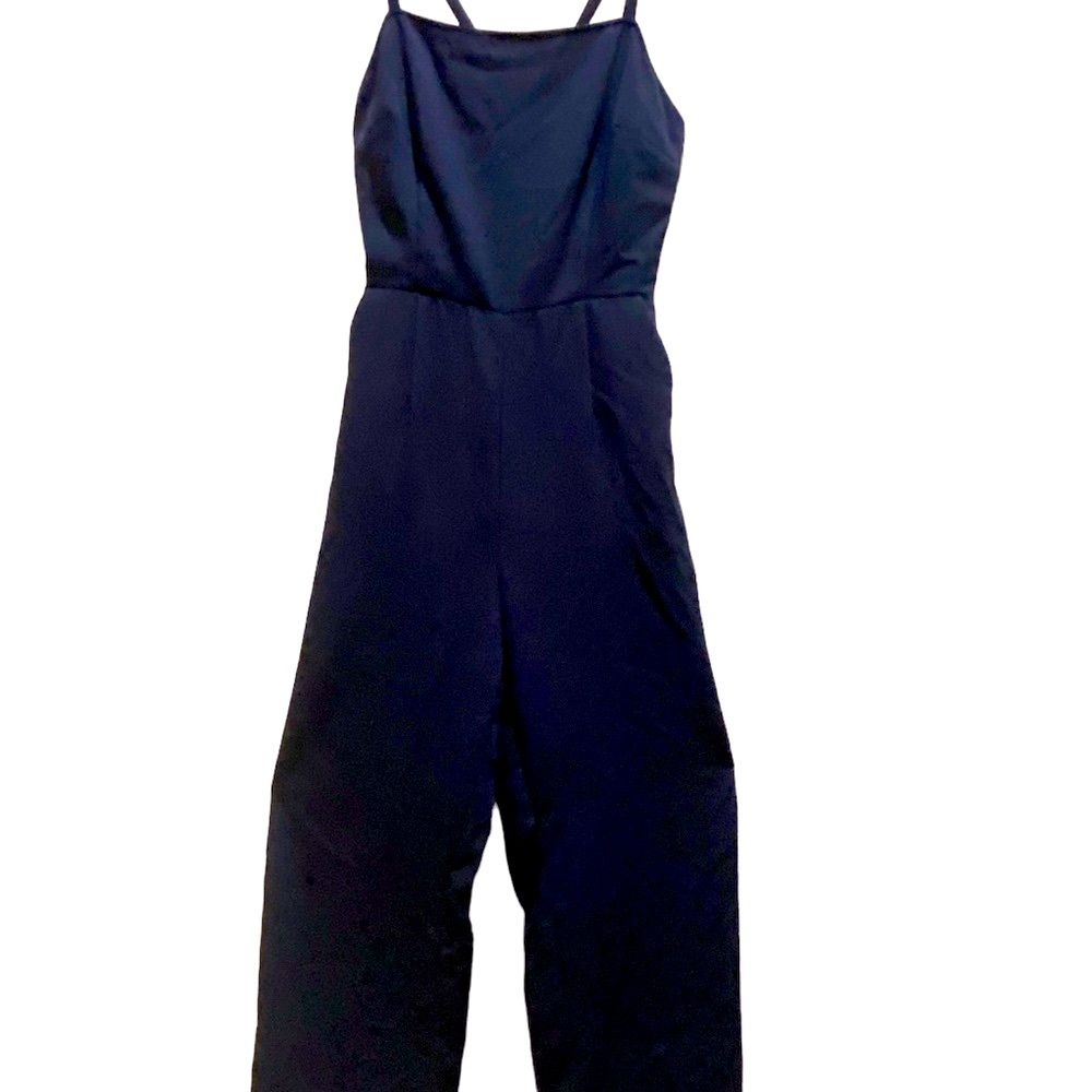 Women’s Dressy Navy Sleeveless Jumpsuit